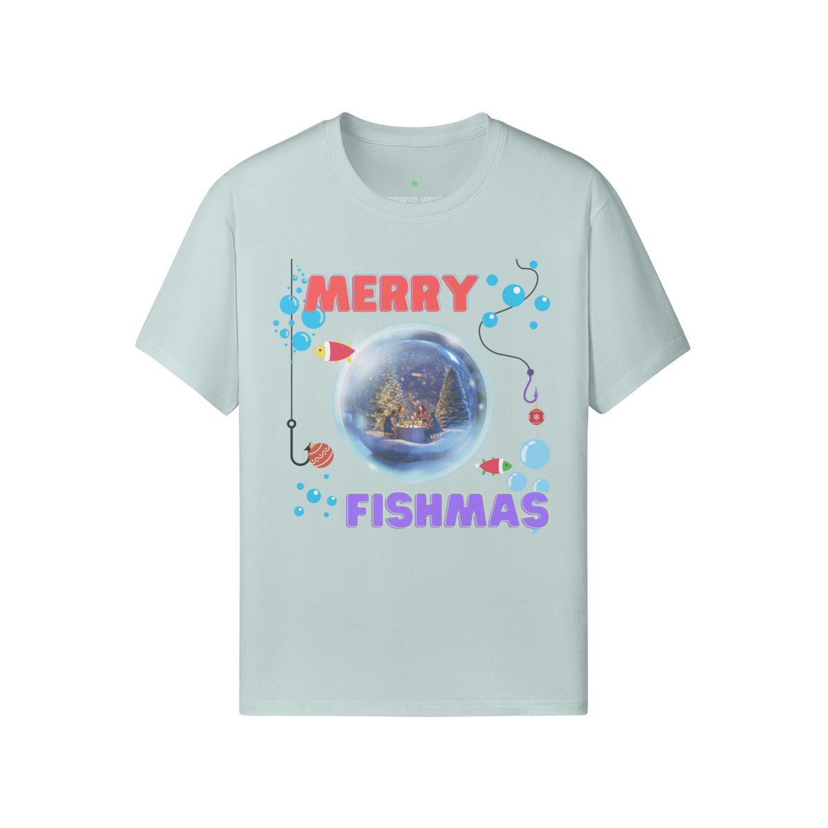 'Merry Fishmas' Soft Cotton Xmas T-shirt