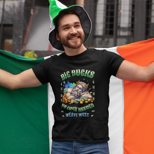 Wrinkle Free Polyester Slim Fit Tee (Big Bucks) - Weave West