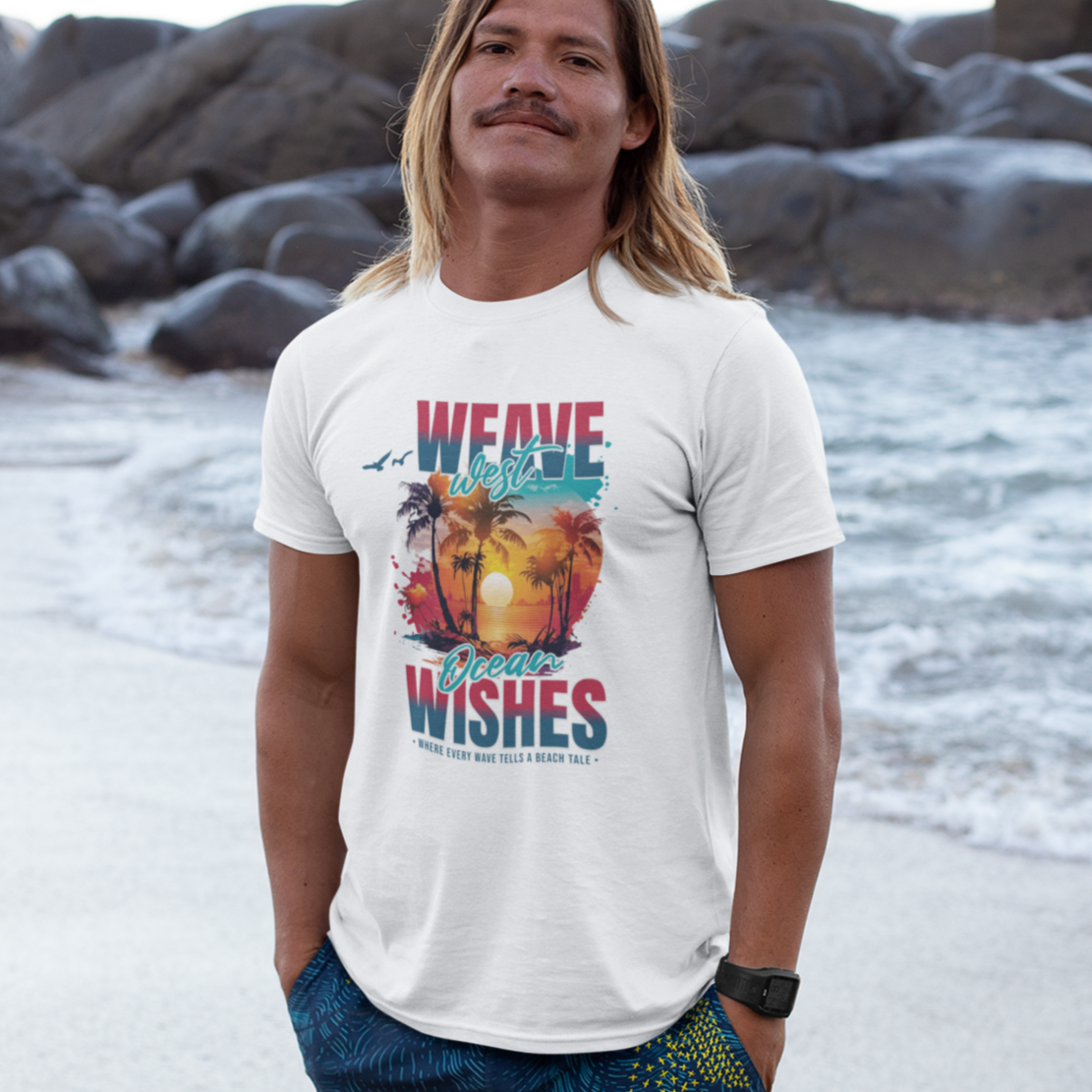 Premium Cotton Slim Fit Tee (Ocean Wish) 5 Colors - Weave West