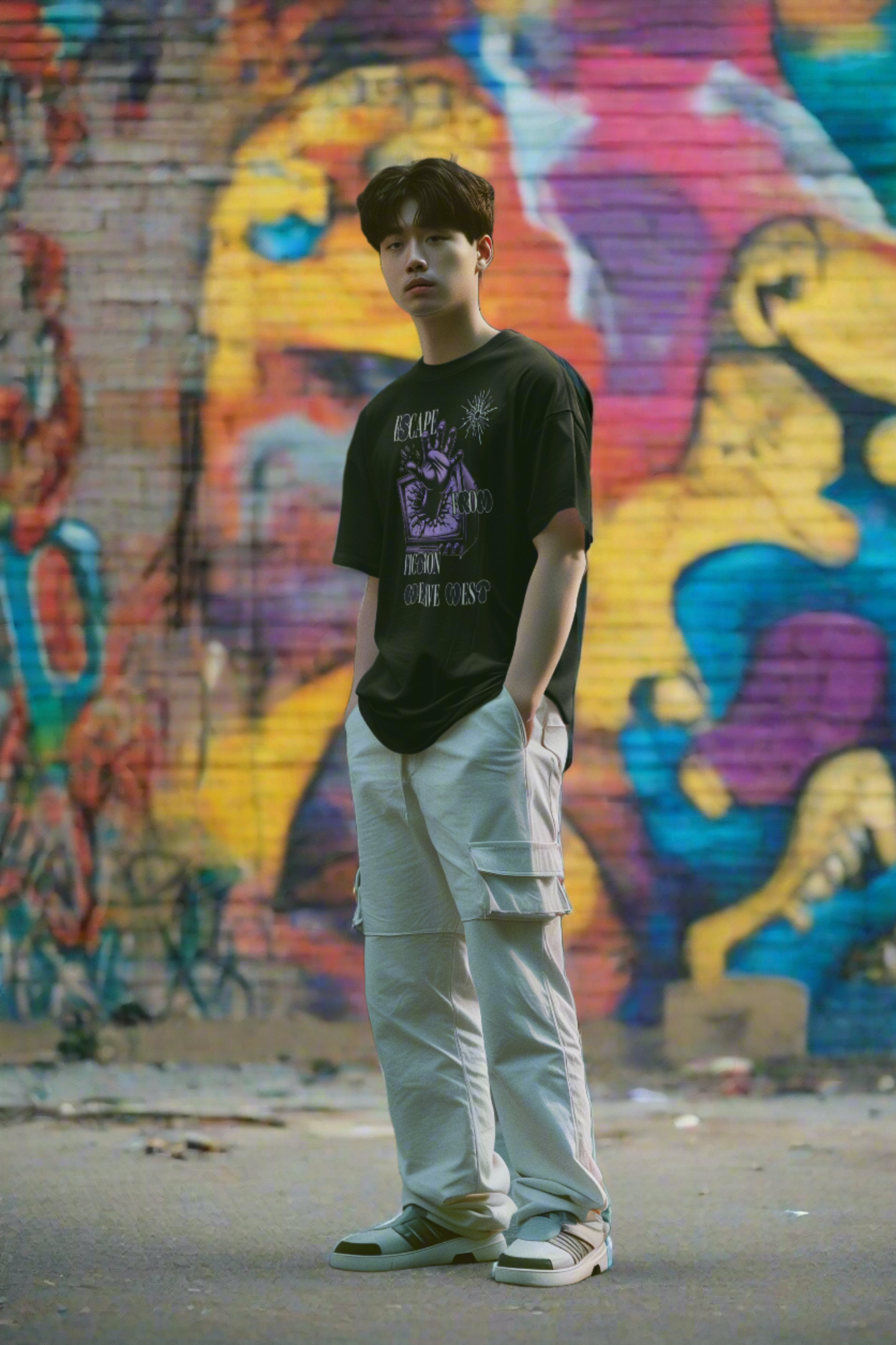Soft Cotton Oversized Loose-Fit Tee (Escape From Fiction) - Weave West