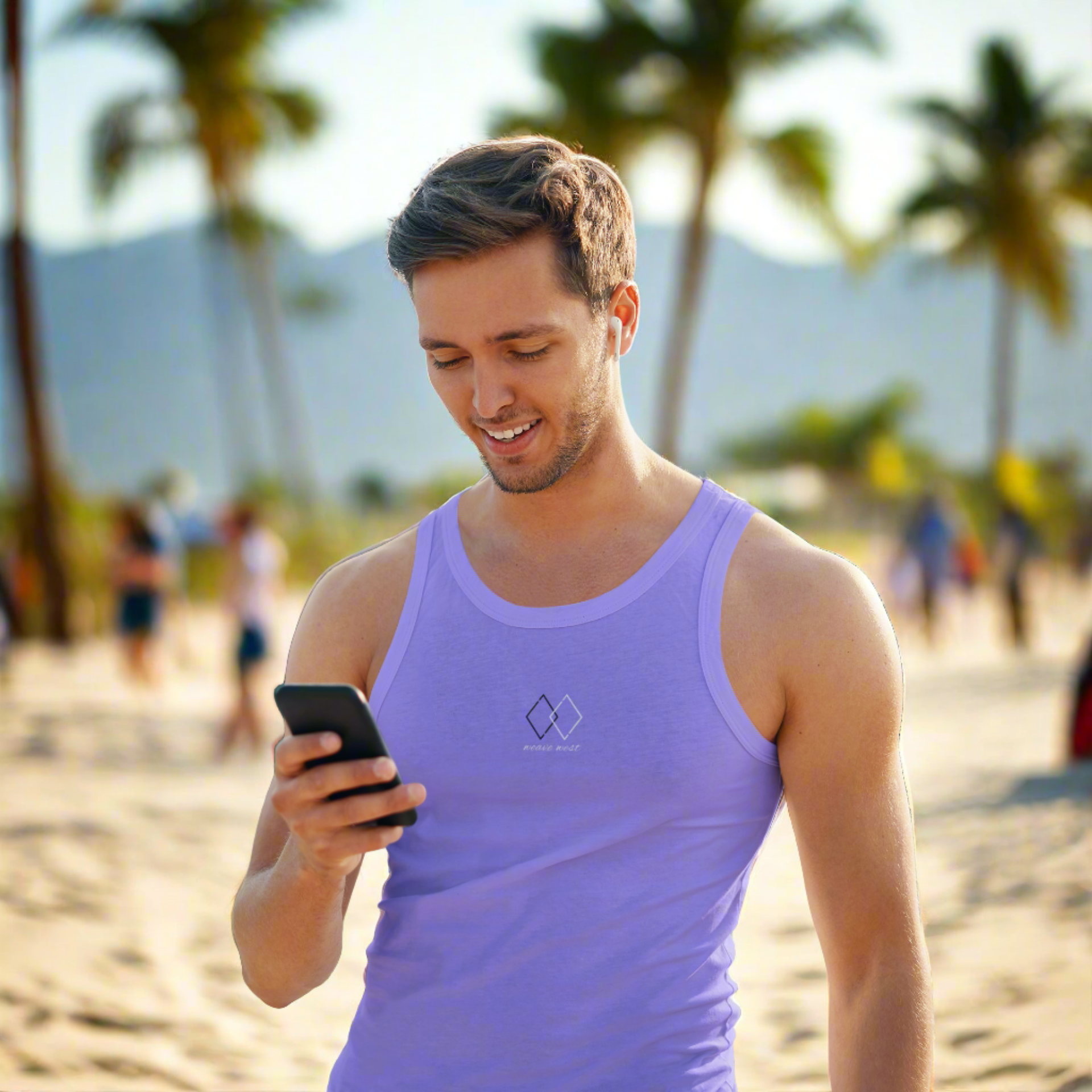 Polyester Body Fit Tank (Beach Bites) - Weave West