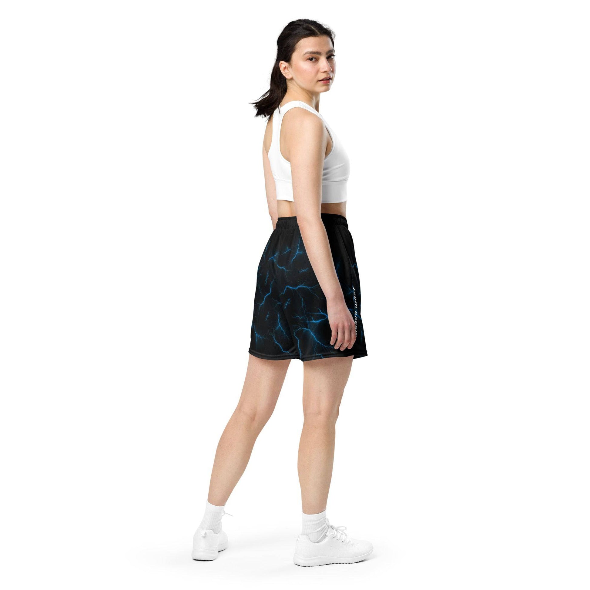 Basketball Mesh Light Polyester Shorts (Thunder1) - Weave West