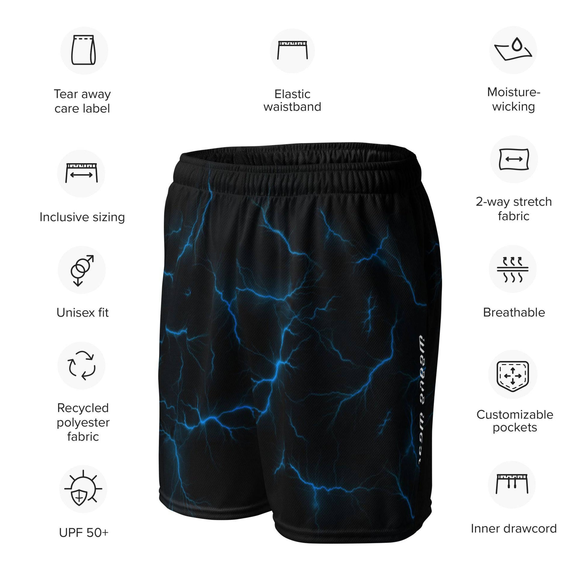 Basketball Mesh Light Polyester Shorts (Thunder1) - Weave West