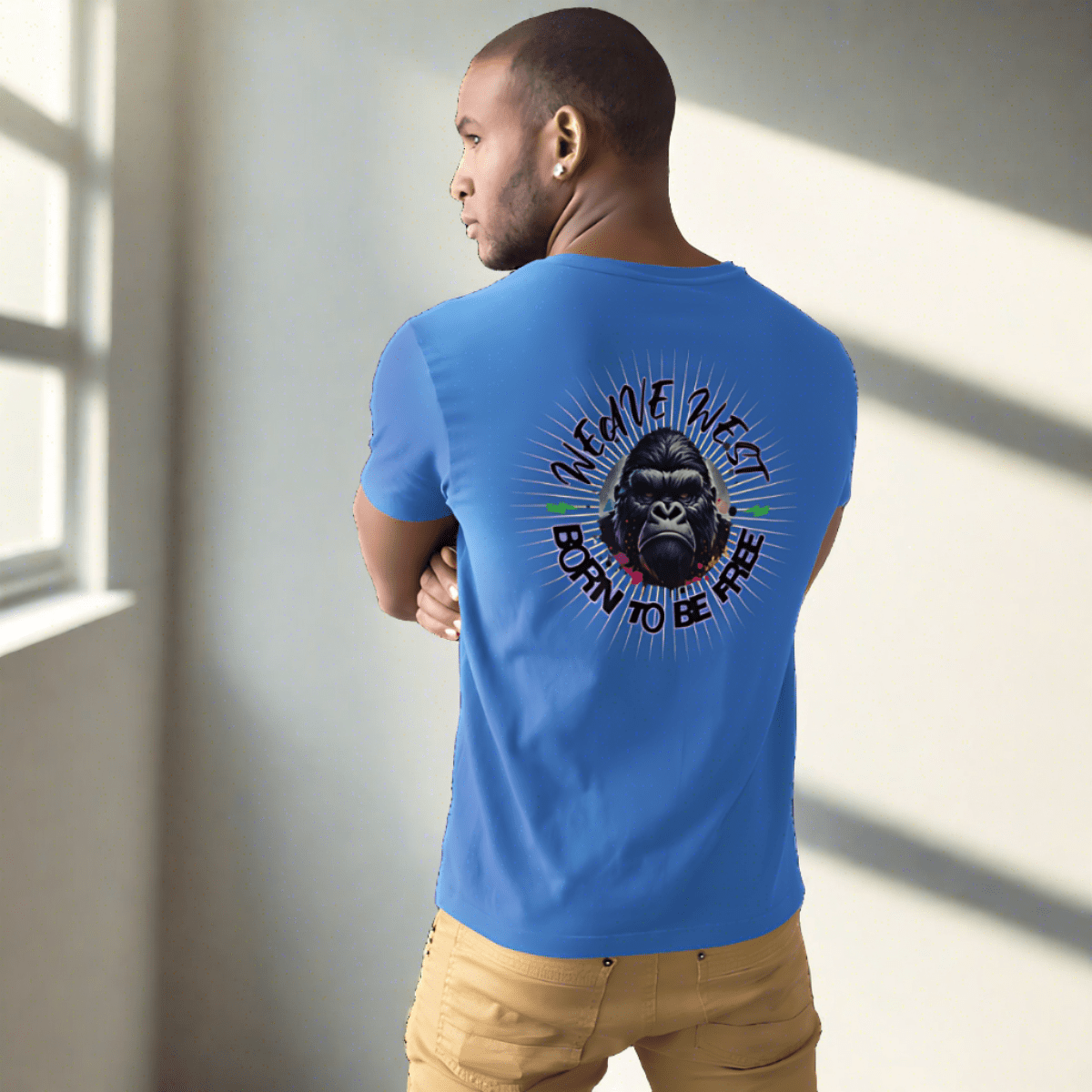 Premium Regular Fit Cotton Tee (Born To Be Free) - Weave West