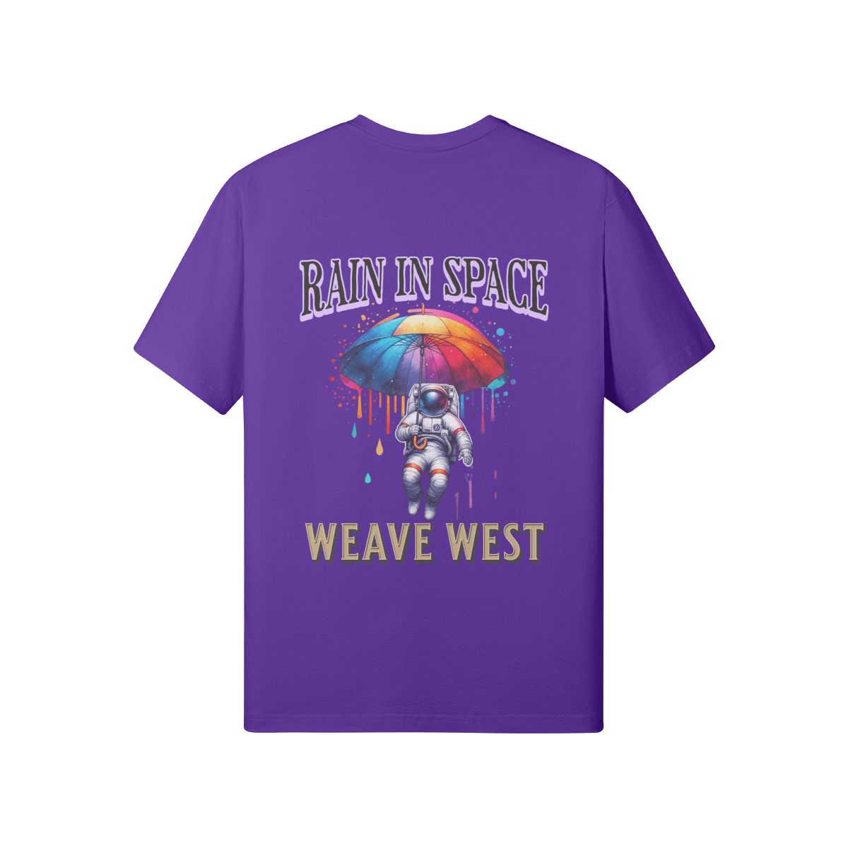 Premium Regular Fit Cotton Tee (Rain In Space) - Weave West
