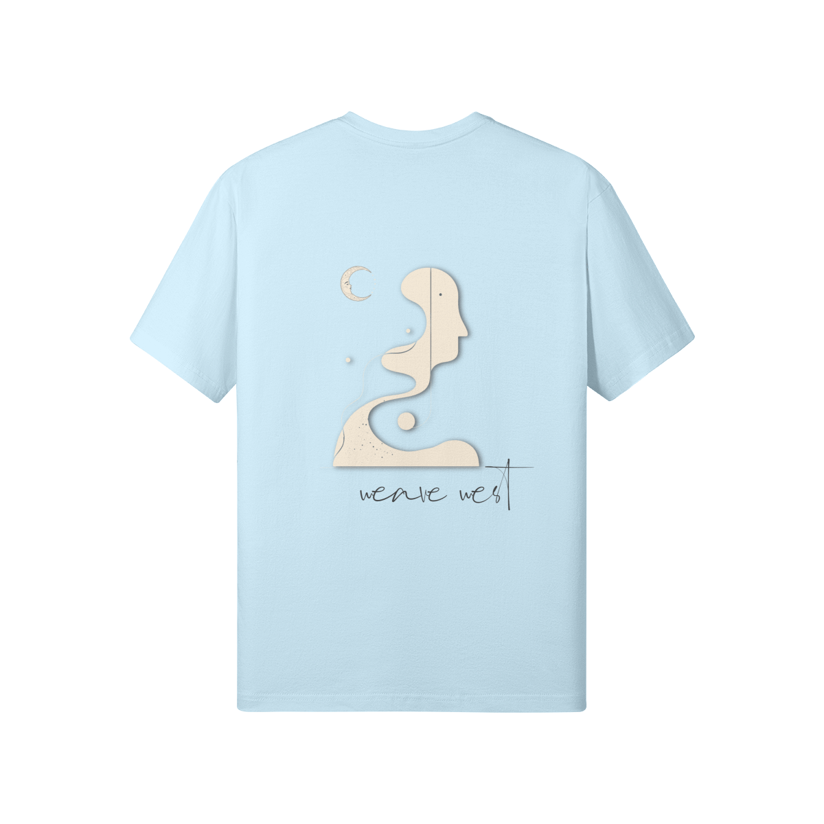 Women High Quality Soft Cotton Tee Her and Moon - Weave West