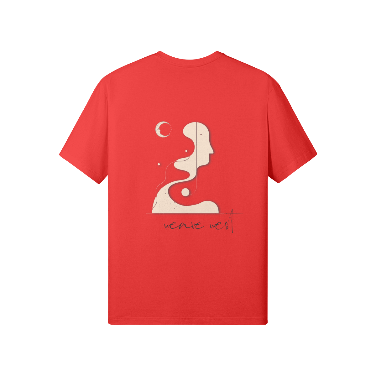 Women High Quality Soft Cotton Tee Her and Moon - Weave West