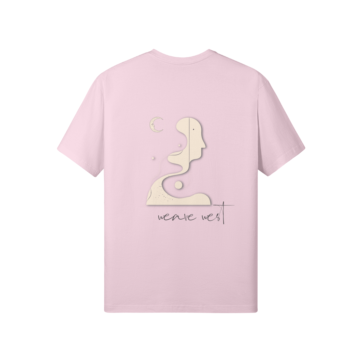 Women High Quality Soft Cotton Tee Her and Moon - Weave West