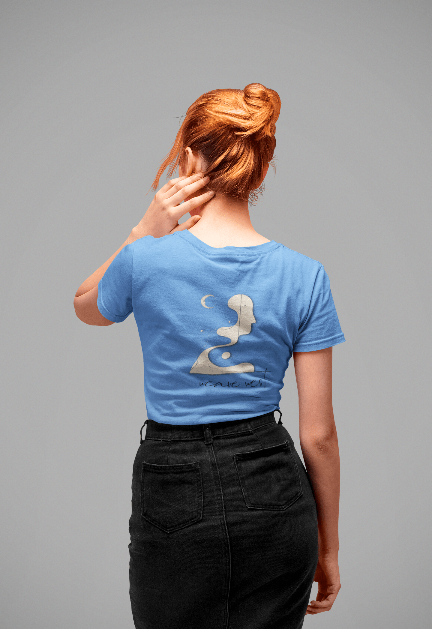 Women High Quality Soft Cotton Tee Her and Moon - Weave West