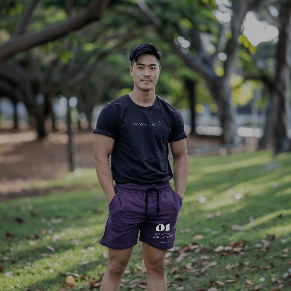 Exercise Silk-Cotton Short Shorts (01) - Weave West