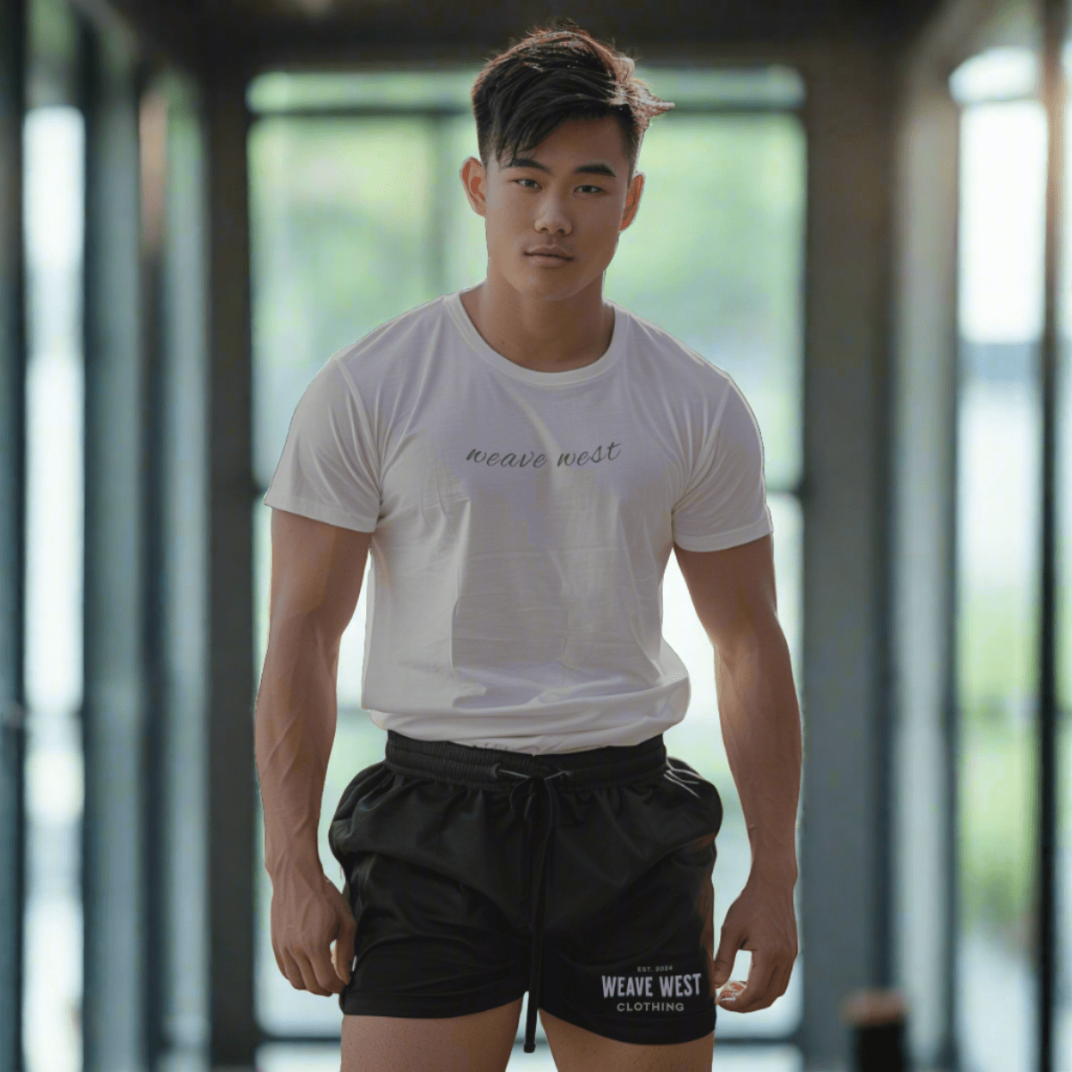 Exercise Silk-Cotton Short Shorts (WW Clothing) - Weave West