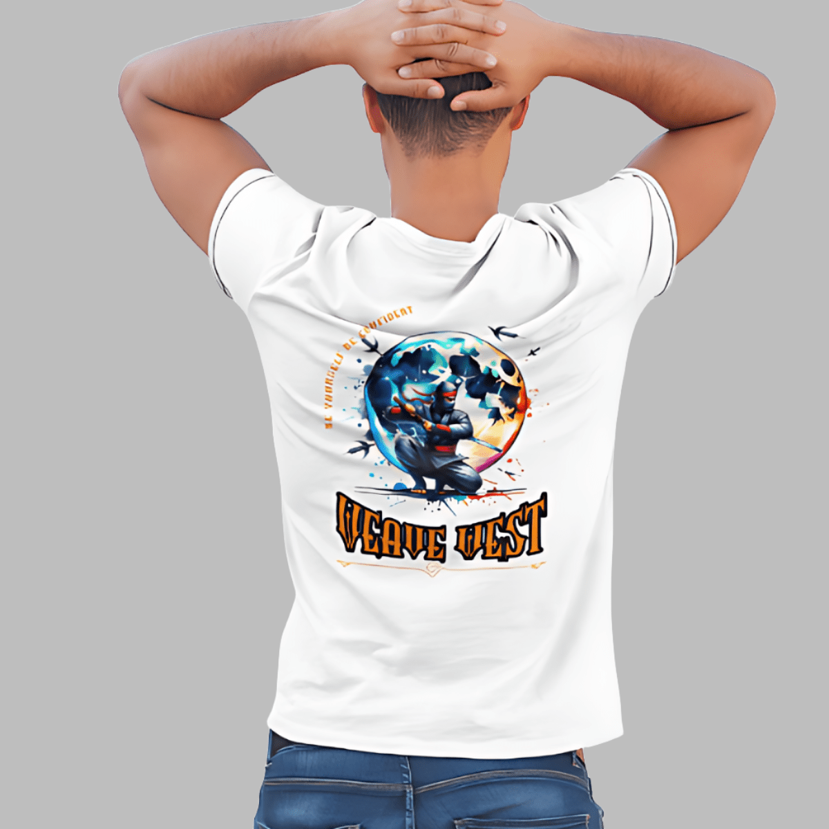 Super Soft Cotton Body Fit Tee (Full Moon Ninja) - Weave West
