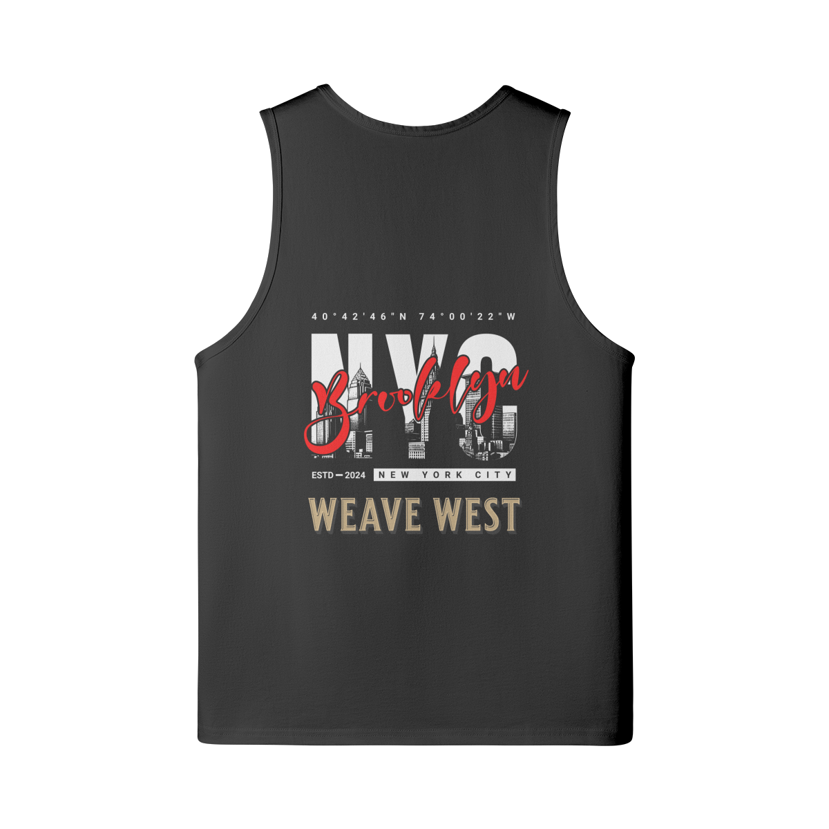 High Quality Oversized Cotton Longline Loose Tank (New York) - Weave West