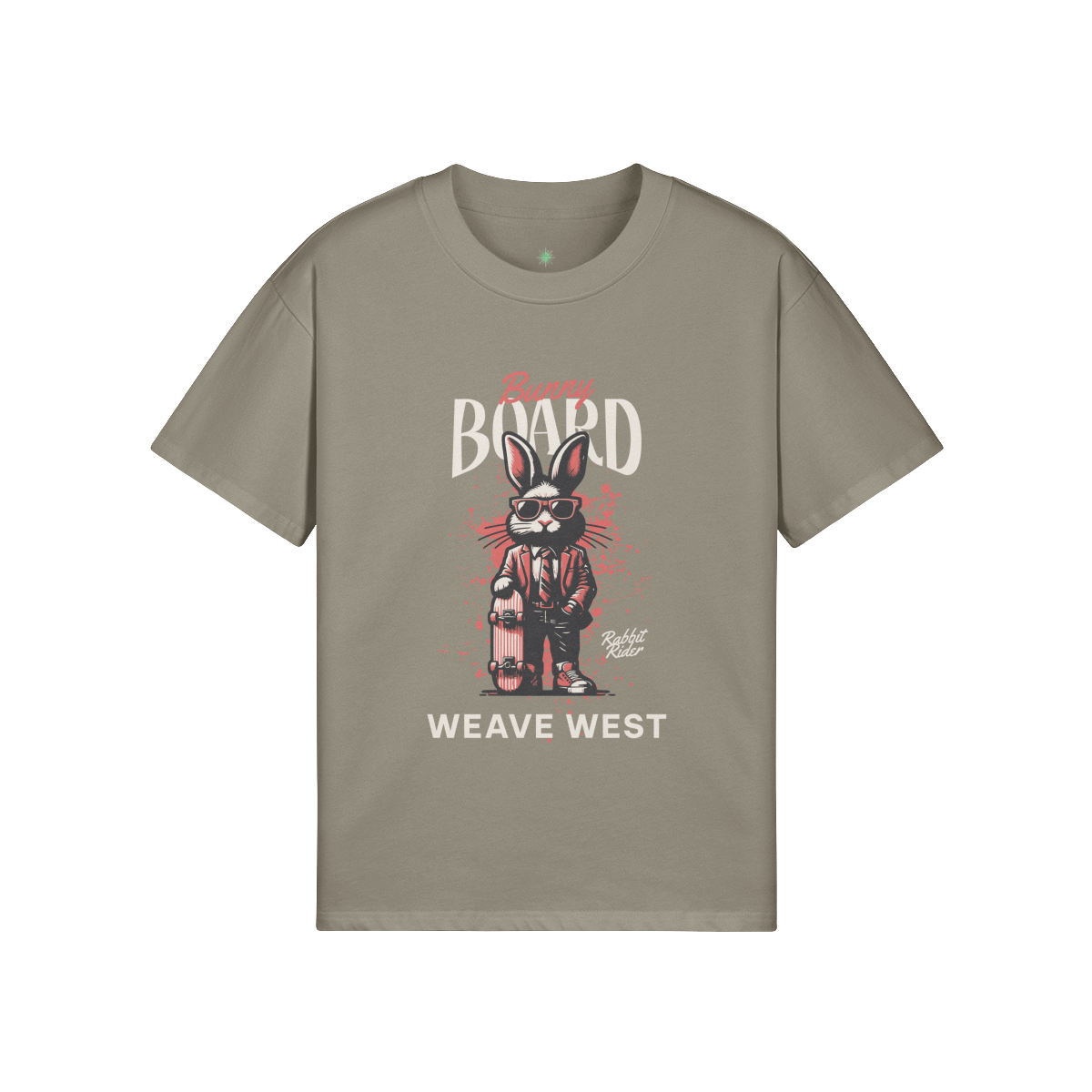 High Quality Cotton Oversized Loose-Fit Tee (Bunny Board) - Weave West