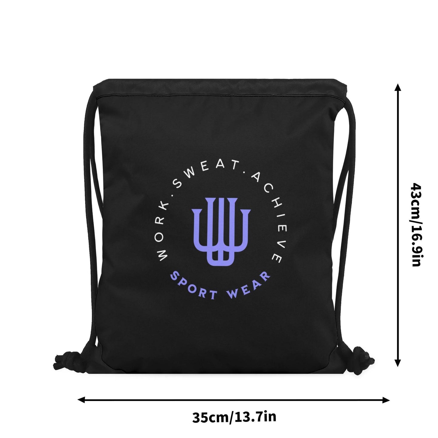 Gym Black Drawstring Bag 1 - Weave West