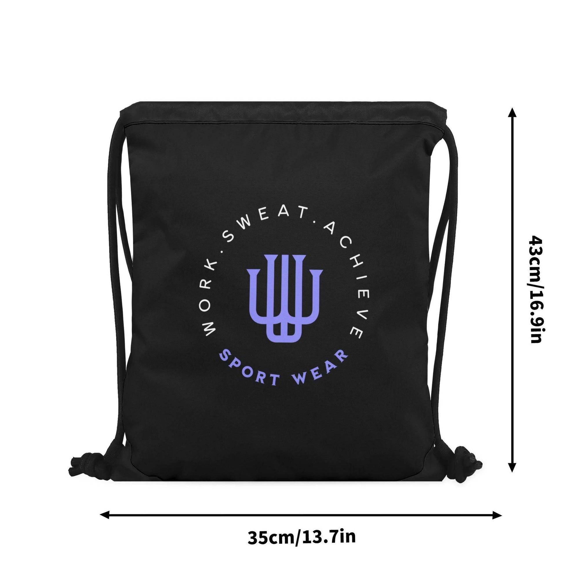 Gym Black Drawstring Bag 1 - Weave West