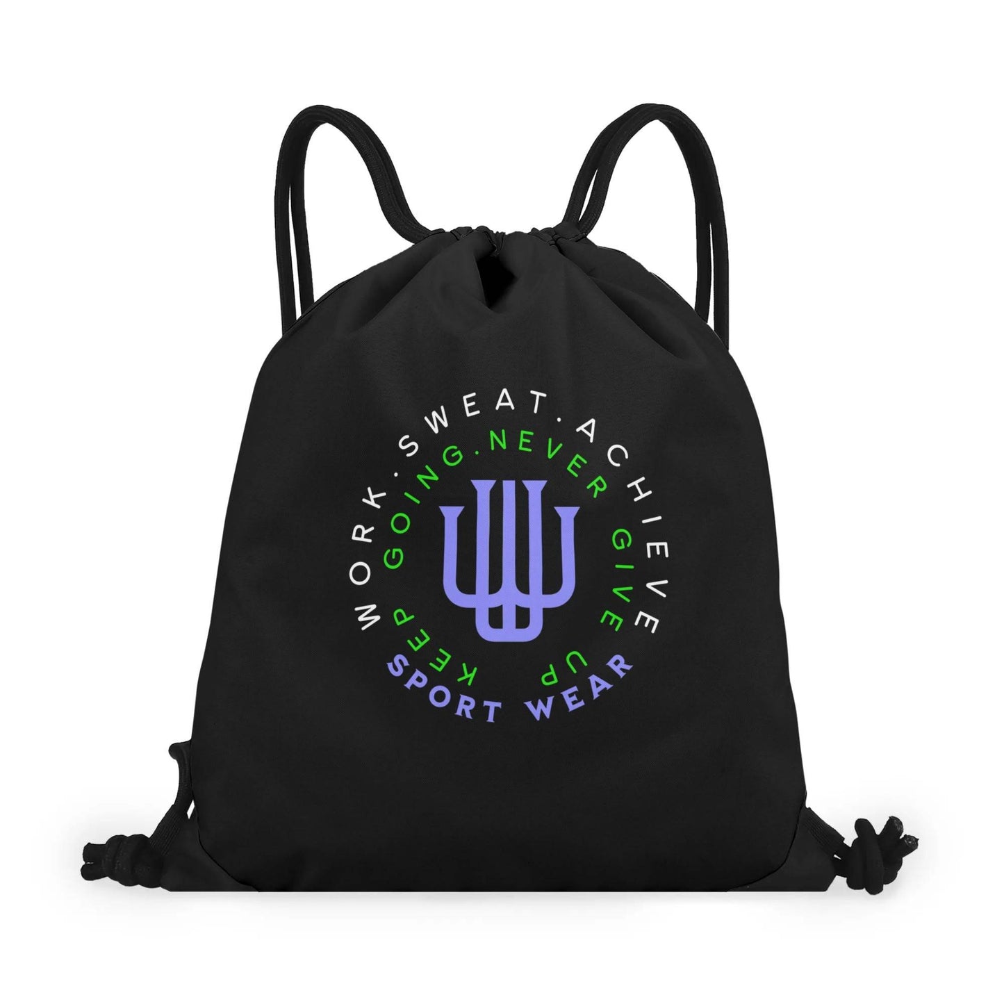 Gym Black Drawstring Bag 1 - Weave West