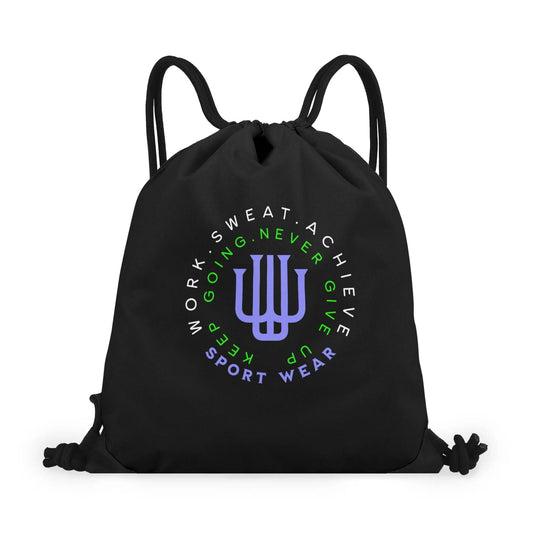 Gym Black Drawstring Bag 1 - Weave West