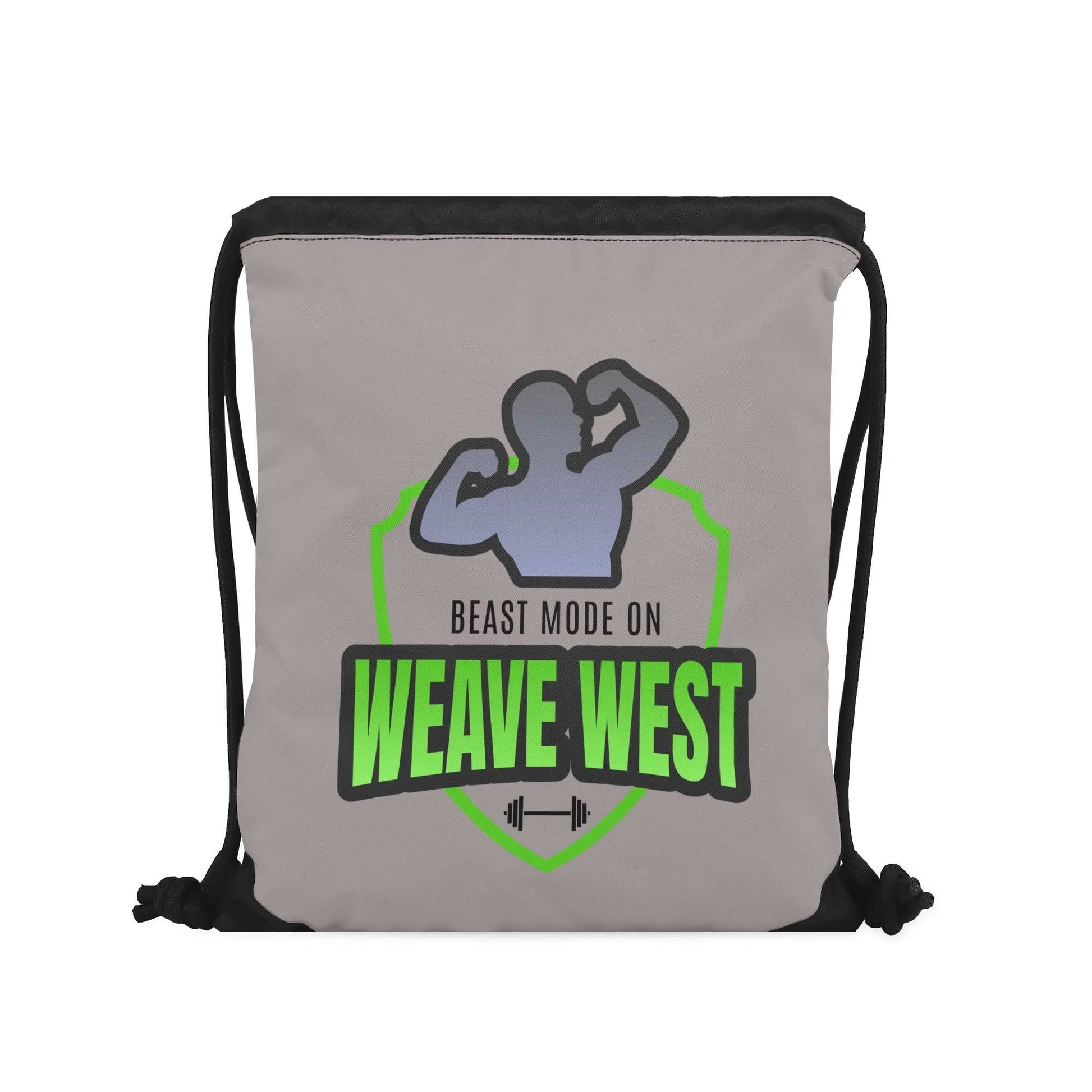 Gym Black Drawstring Bag 3 - Weave West