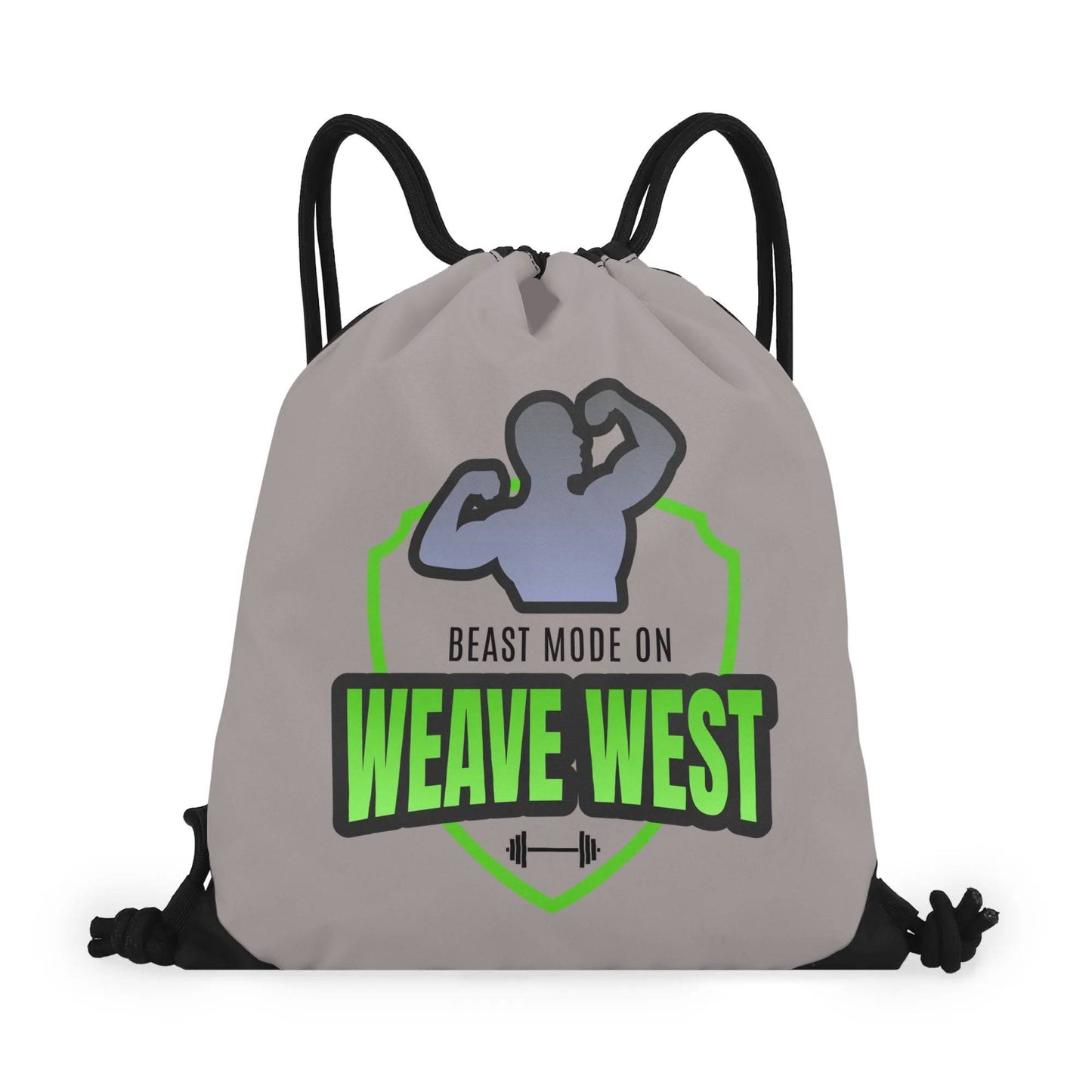 Gym Black Drawstring Bag 3 - Weave West
