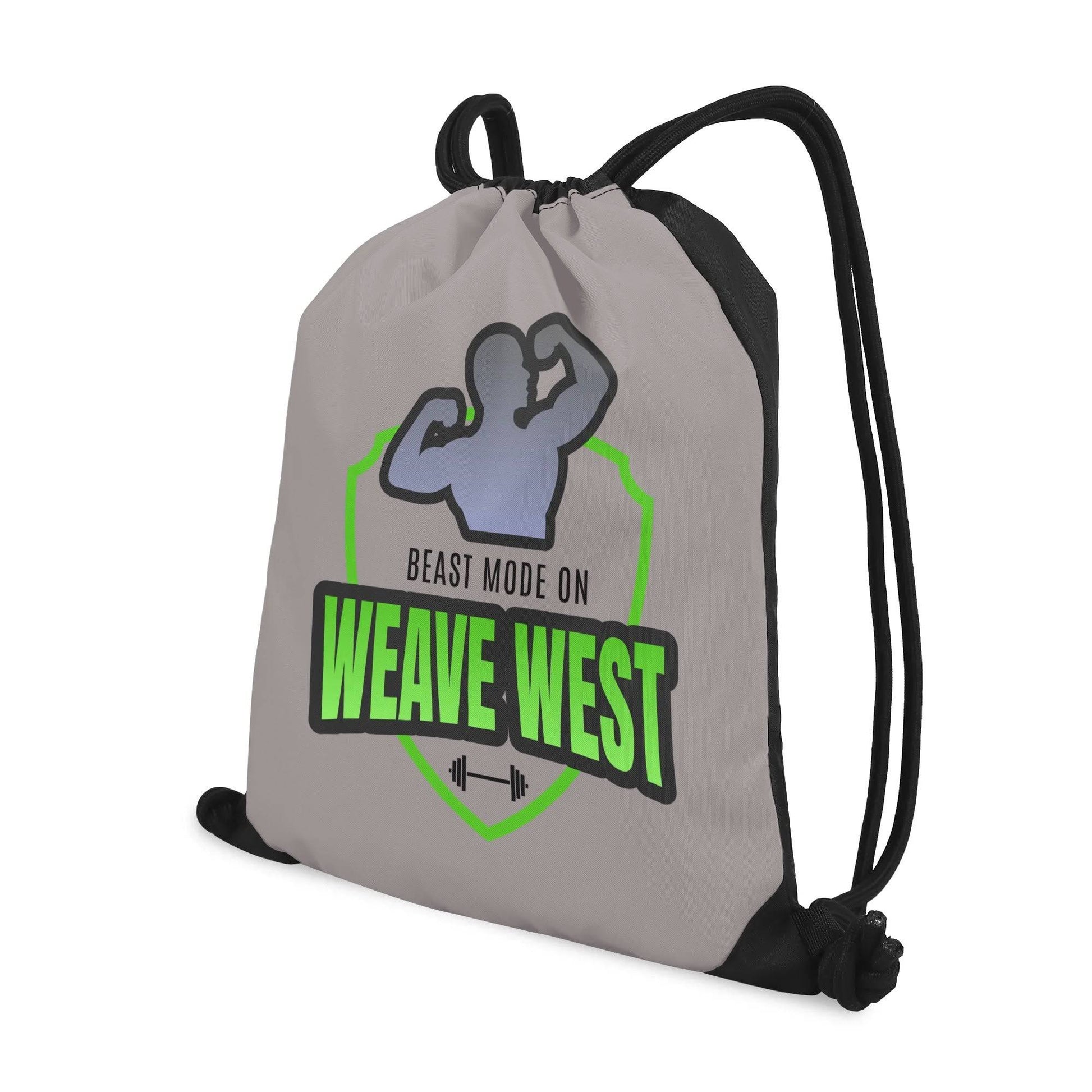 Gym Black Drawstring Bag 3 - Weave West
