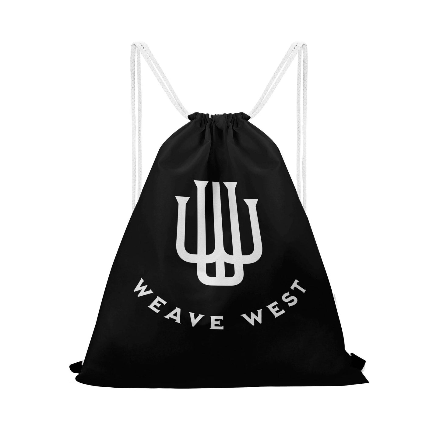 Gym White Drawstring Bag 1 - Weave West