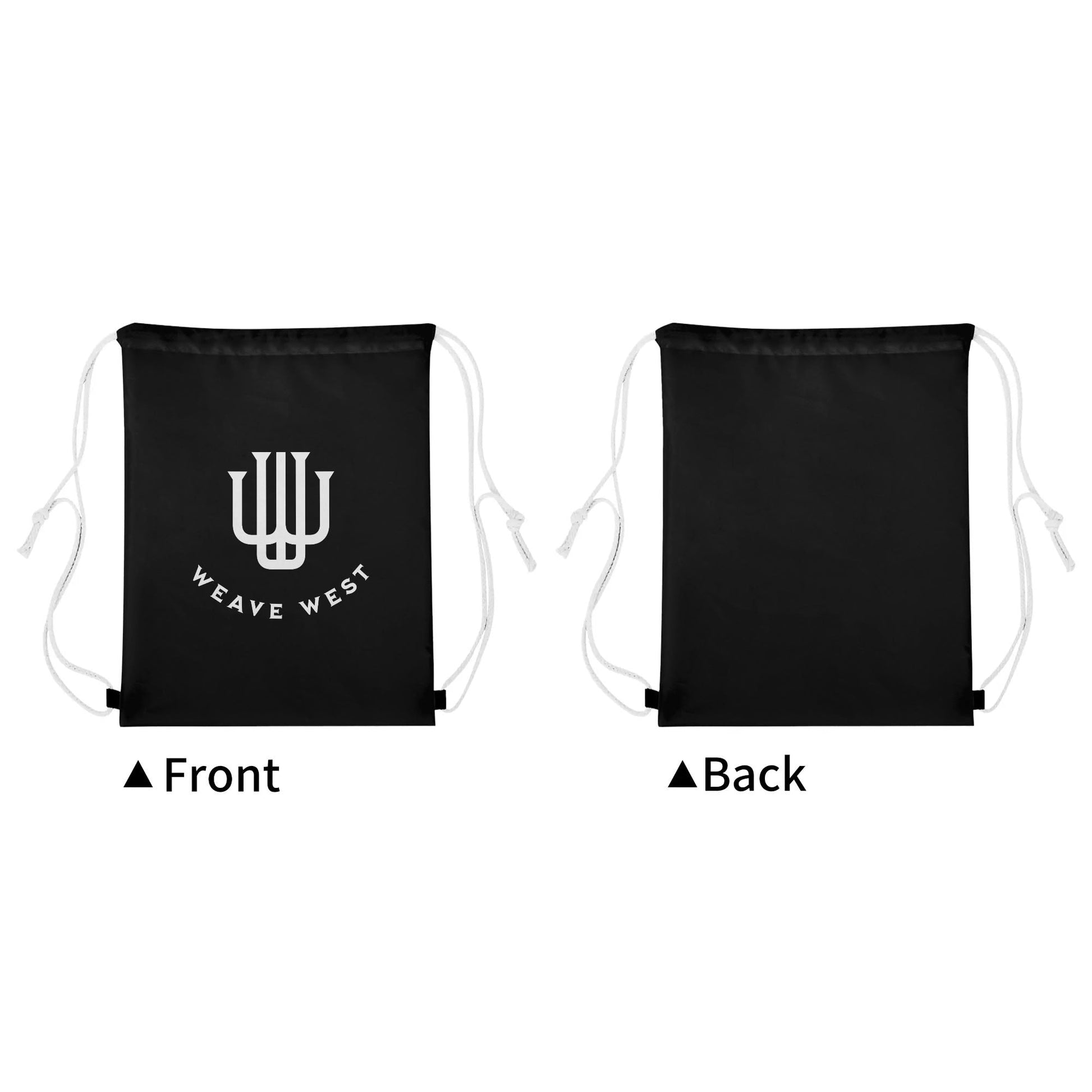 Gym White Drawstring Bag 1 - Weave West