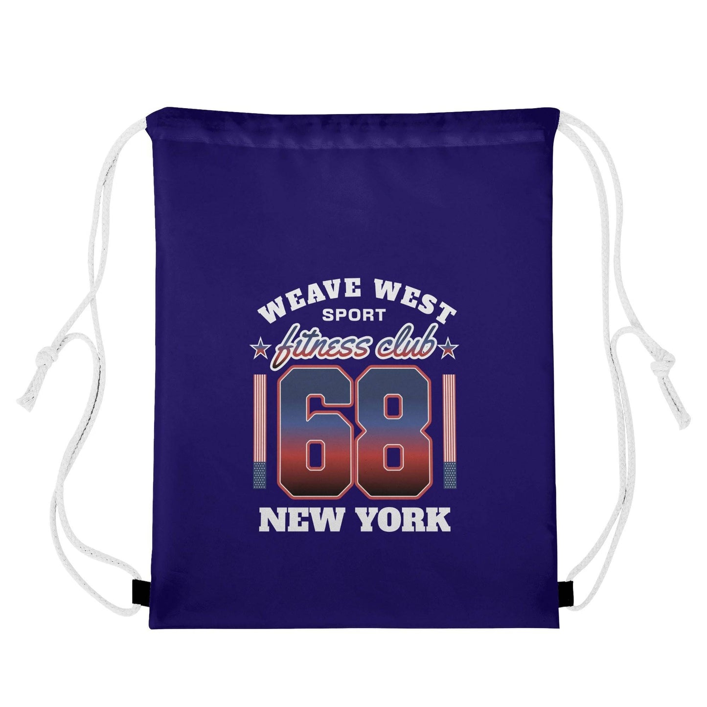 Gym White Drawstring Bag 1 - Weave West