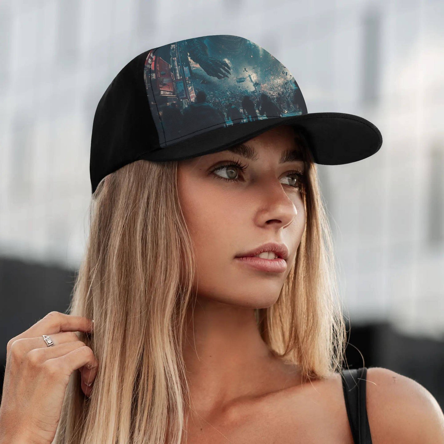 Halloween Customized Baseball Cap Godzilla Attacking - Weave West