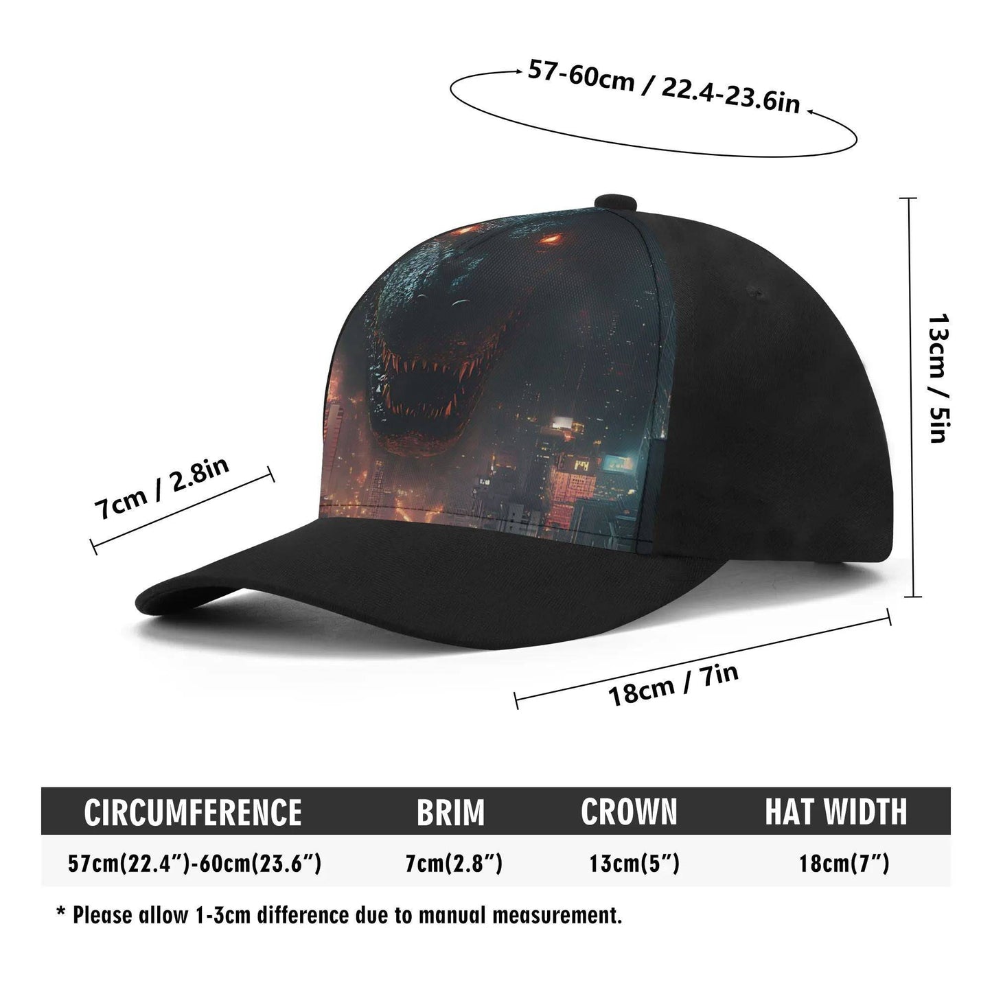 Halloween Customized Baseball Cap Hungry Dragon - Weave West