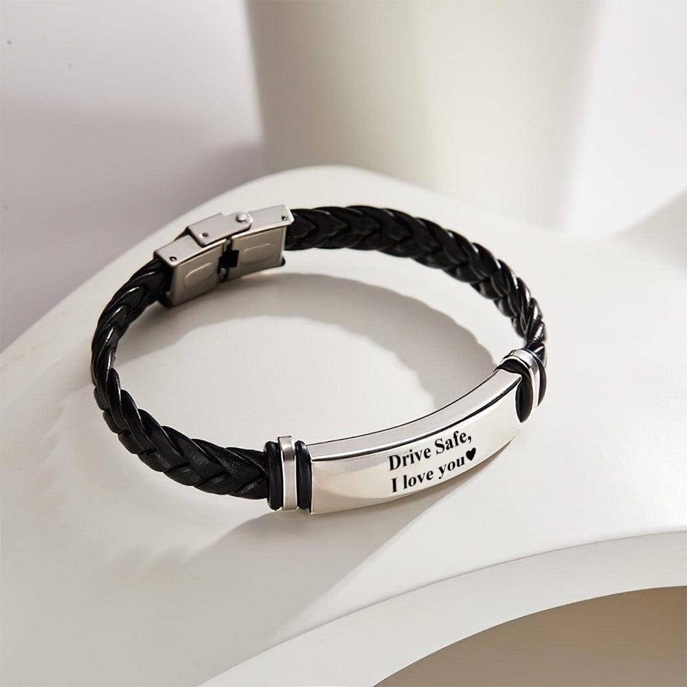 Leather Bracelet - Drive Safe - Weave West