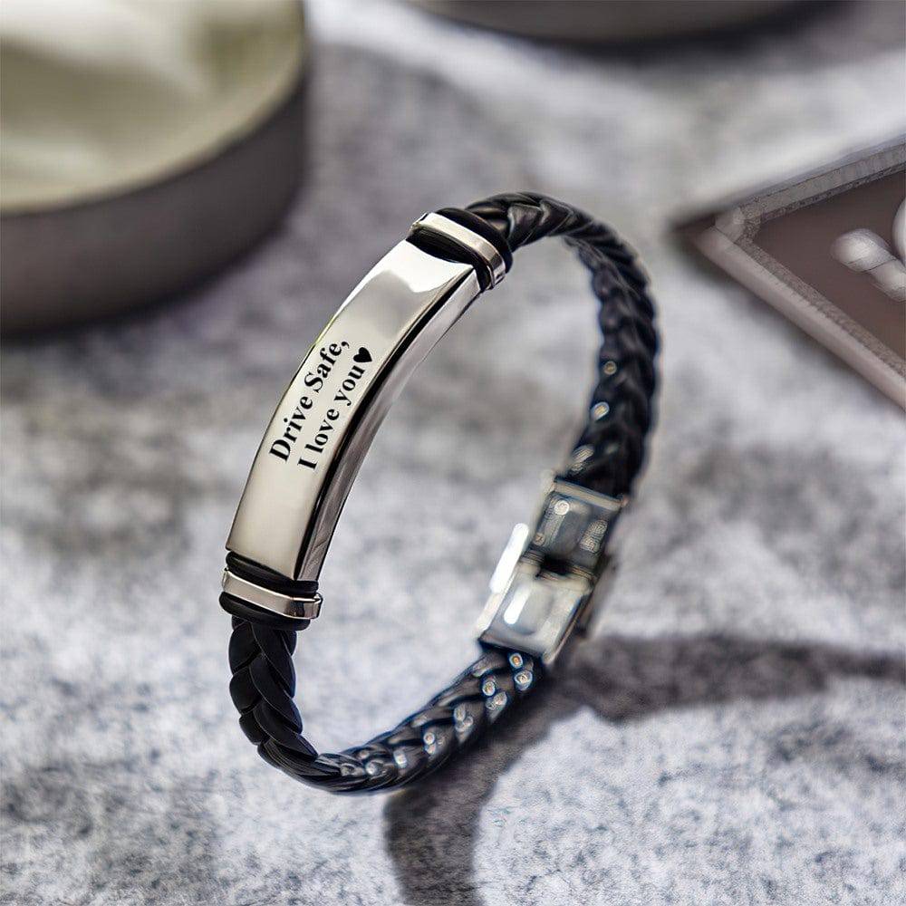 Leather Bracelet - Drive Safe - Weave West
