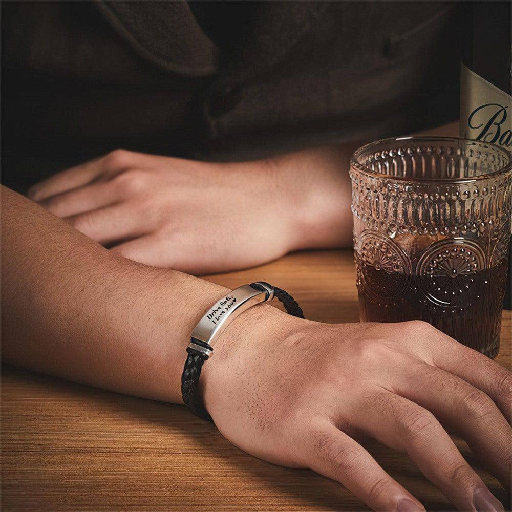 Leather Bracelet - Drive Safe - Weave West