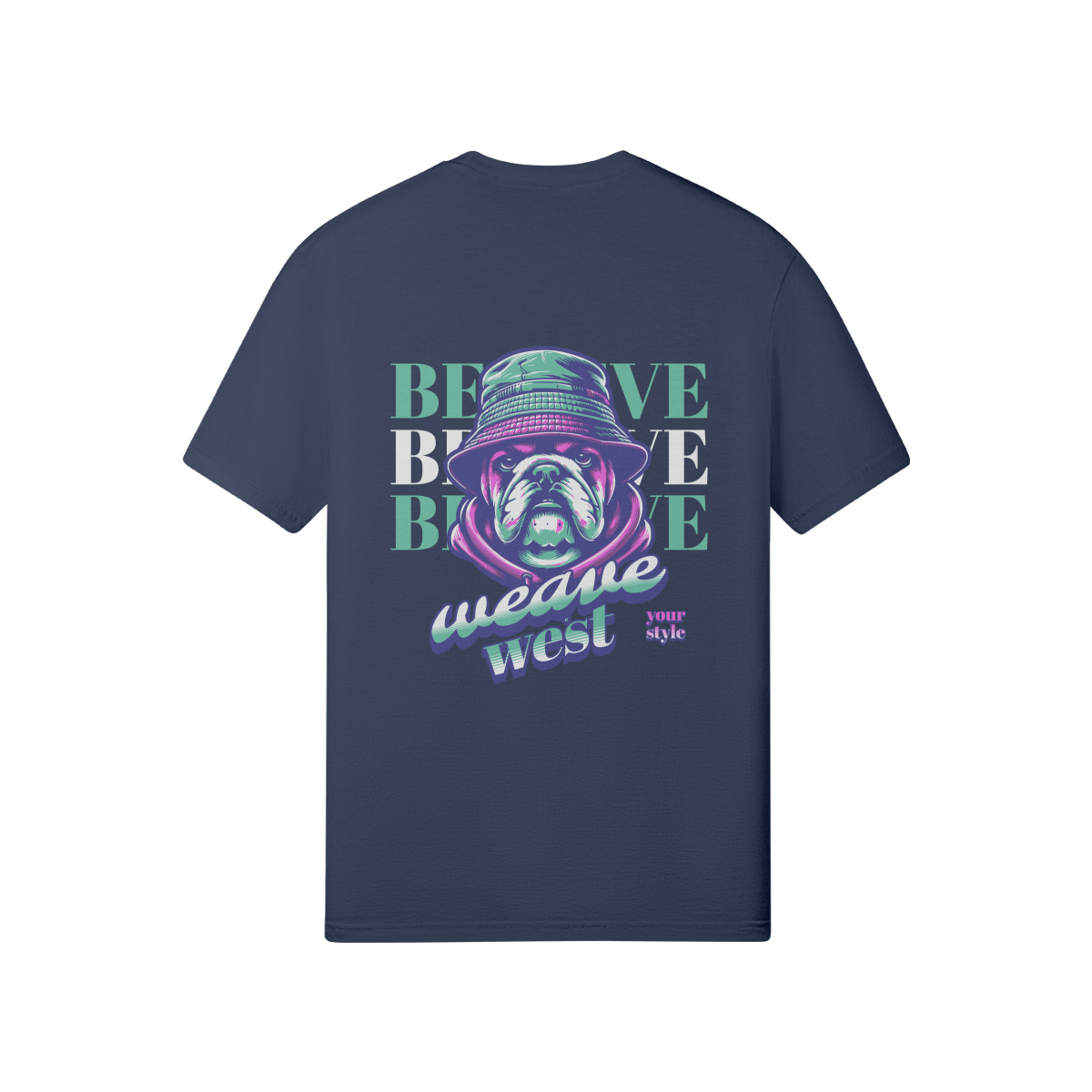 Soft-Style Fit Cotton and Polyester Fabric Tee ( Mad Dog ) - Weave West