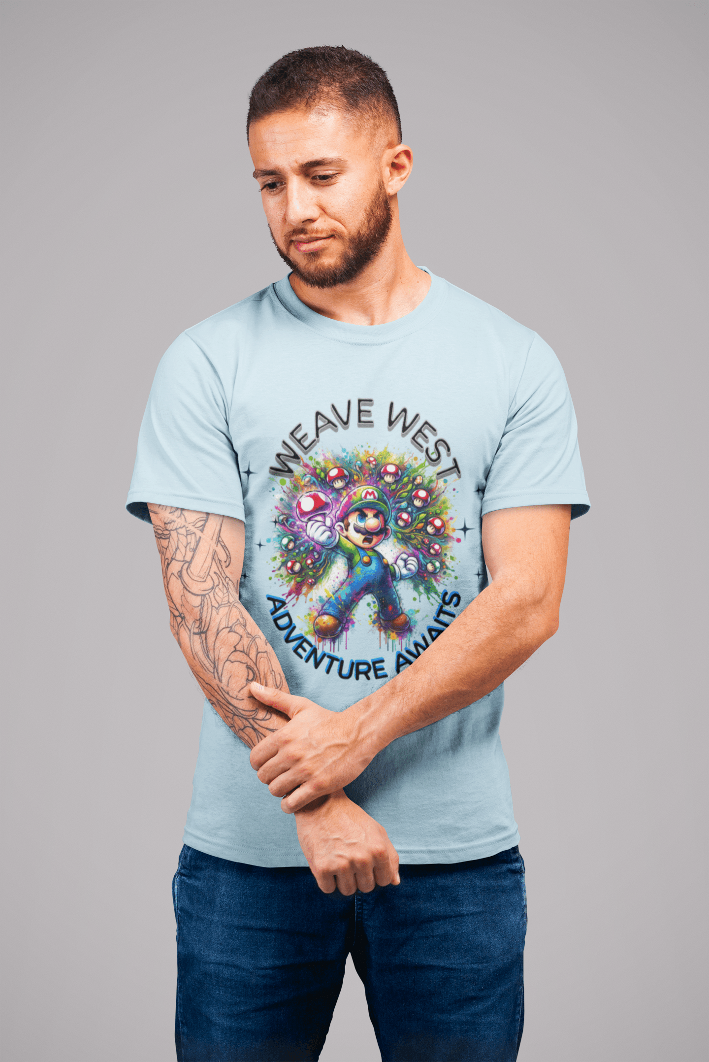 Premium Classic Fit Cotton Tee (Mario) - Weave West