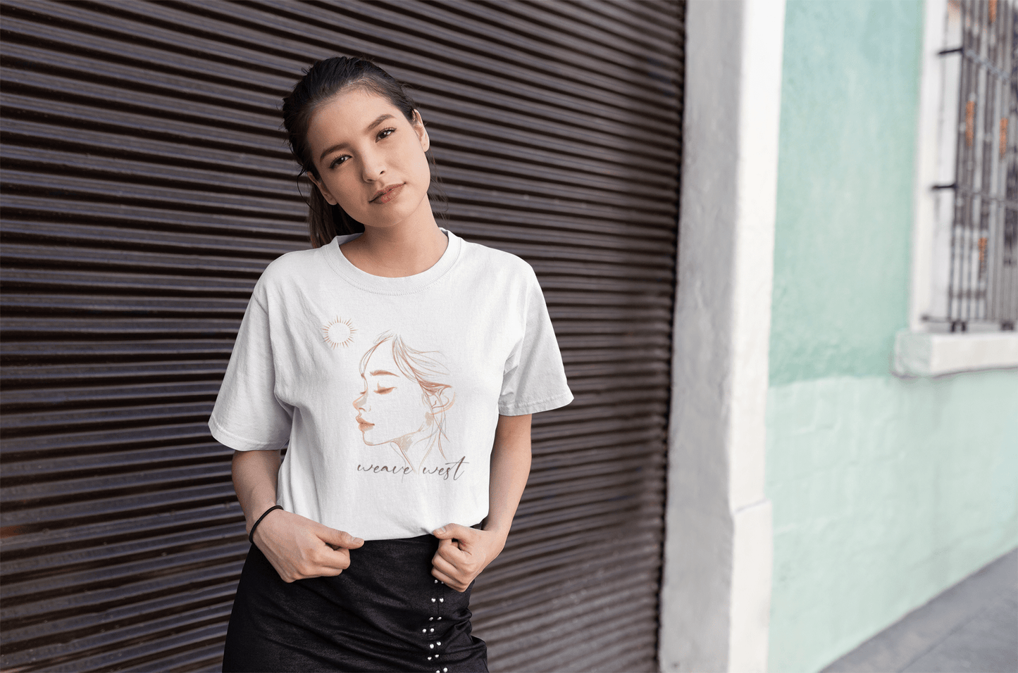 Women High Quality Soft Cotton Tee Hi Oh Sun - Weave West