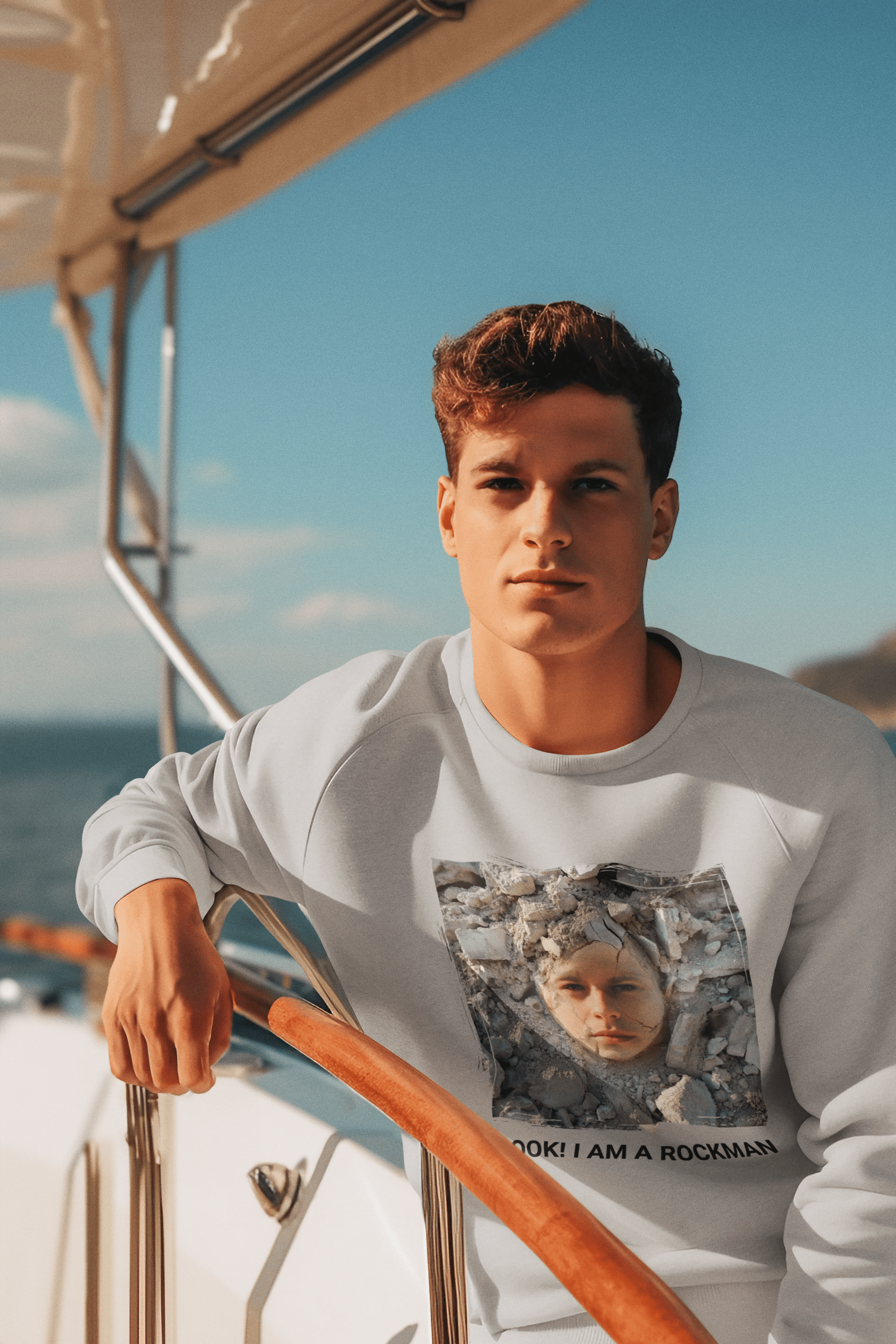 Men Custom Sweater (Rock Man) - Weave West