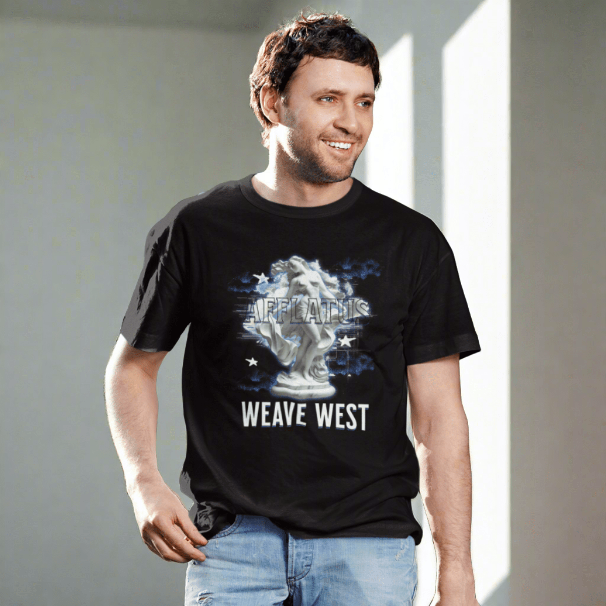 Soft Cotton Oversized Loose-Fit Tee (Afflatus) - Weave West