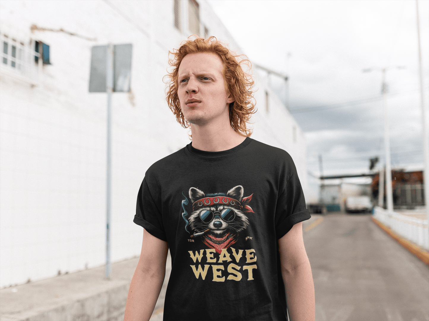 Soft Cotton Oversized Loose-Fit Tee (Meow) - Weave West