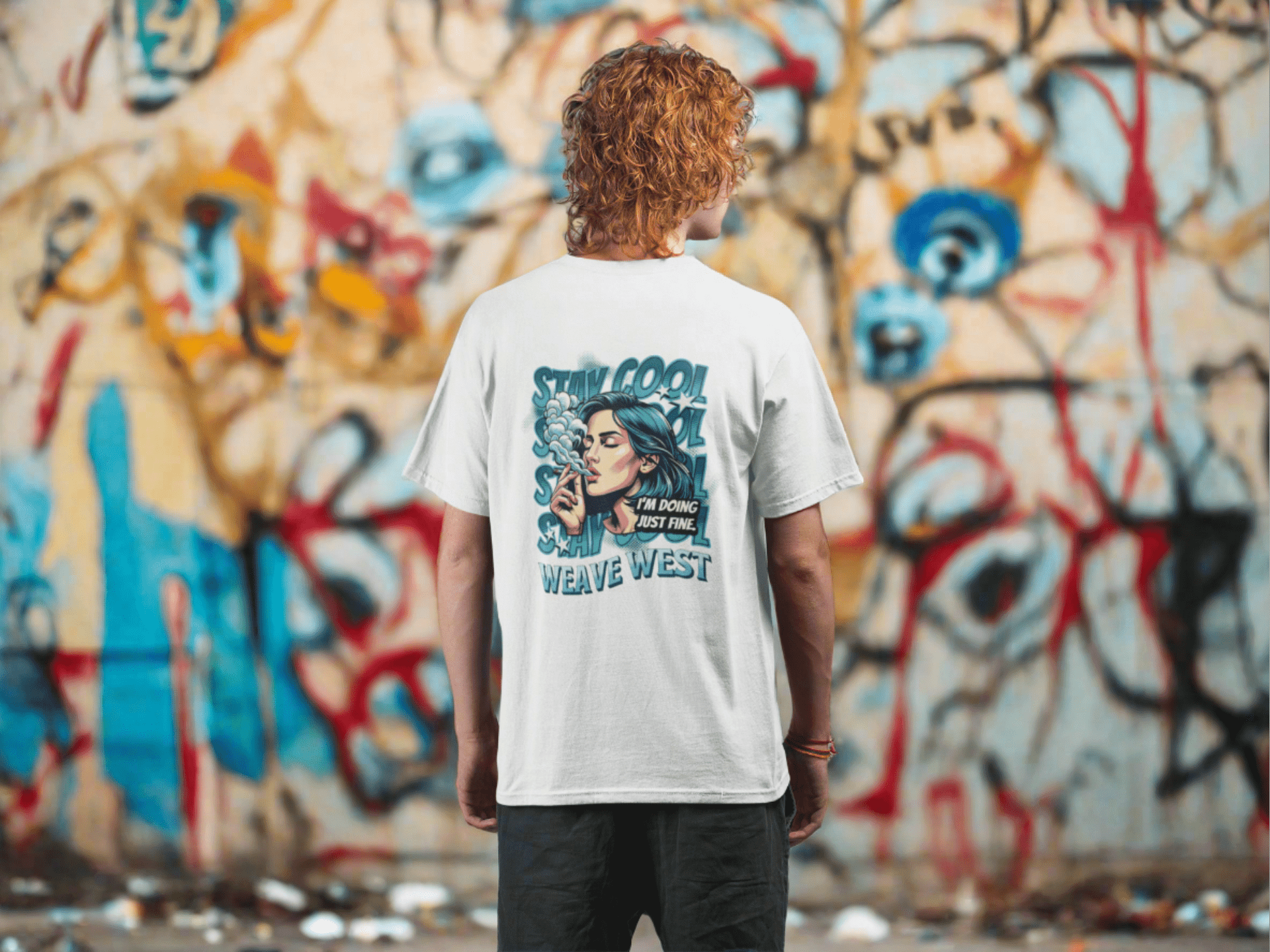 Soft Cotton Oversized Loose-Fit Tee (Stay Cool) - Weave West