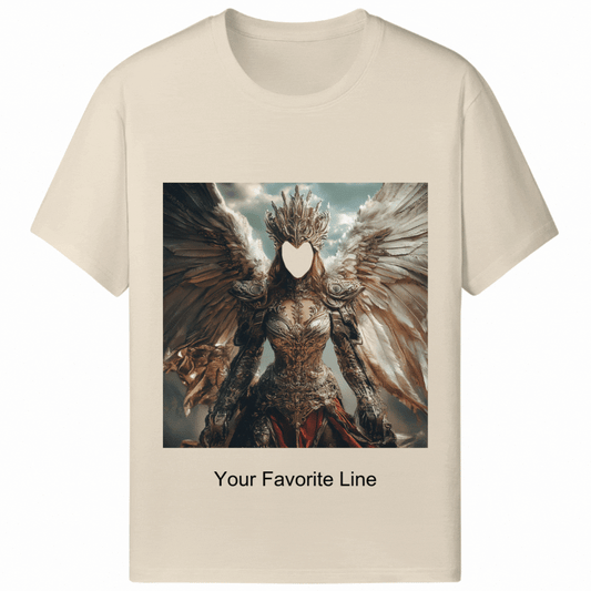 Customized Halloween Beige Tee Angel - Weave West