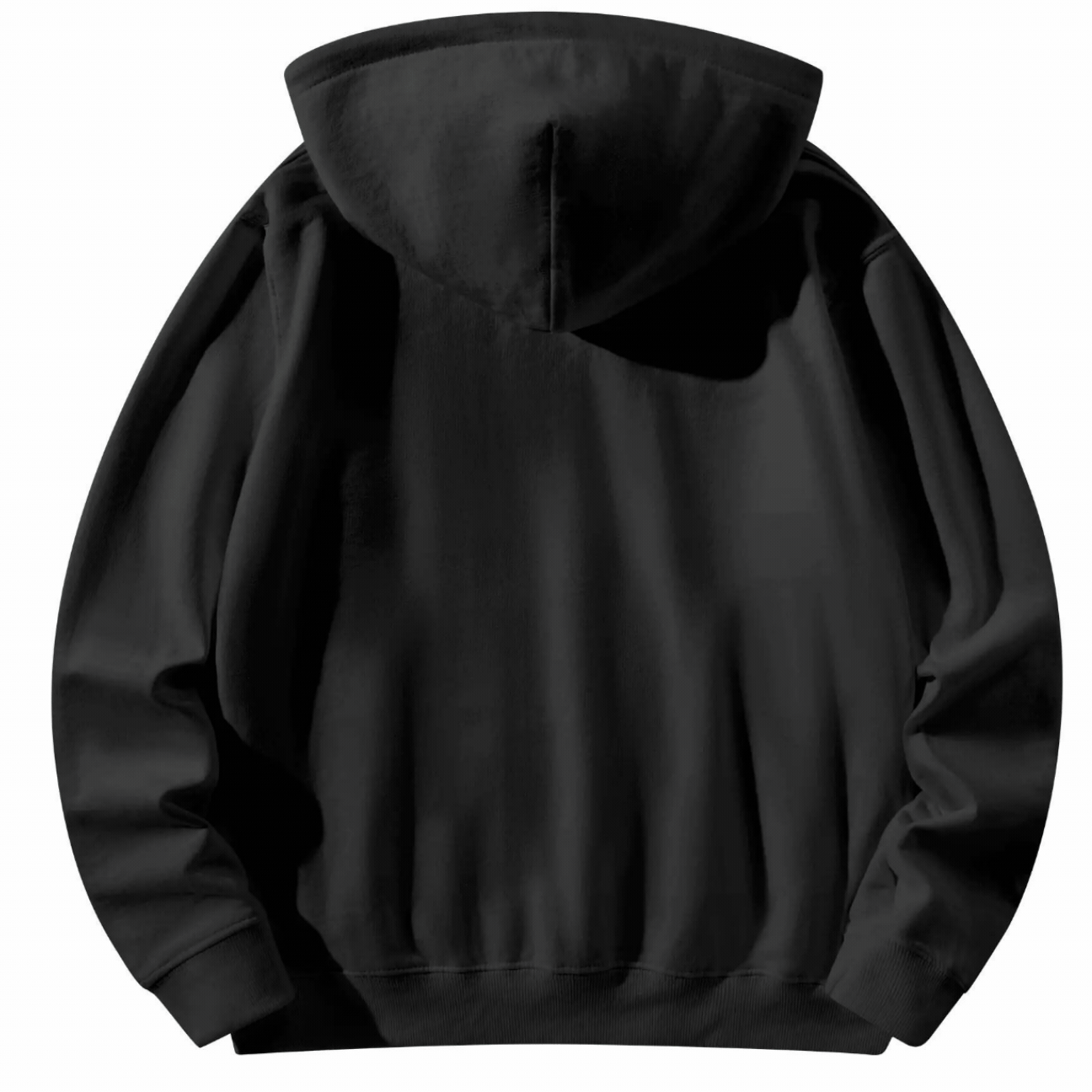Halloween Customized Black Hoodie with Back Print Godzilla Drinking Tea - Weave West