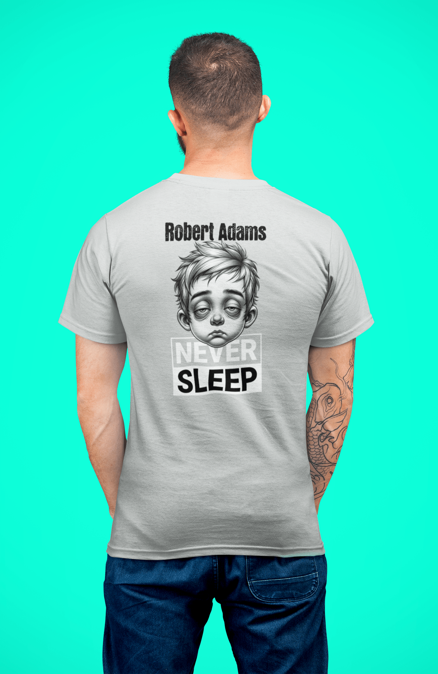 Personalized Premium Classic Fit Cotton Tee (Never Sleep) - Weave West