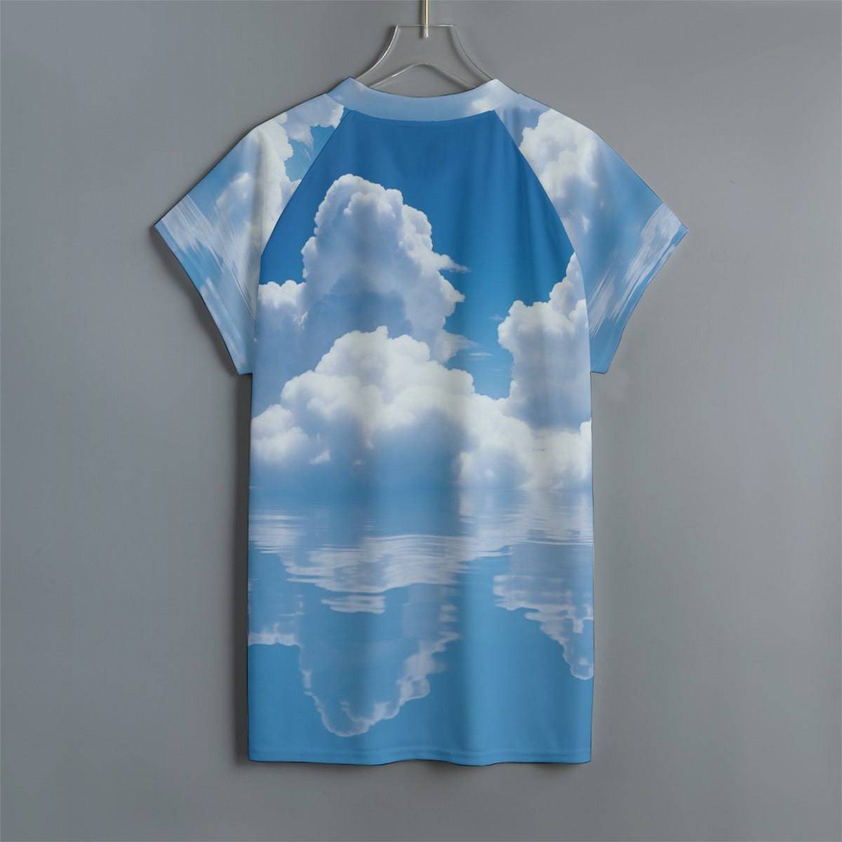 Raglan Sleeves Wrinkle Free Shirt (Sky) - Weave West