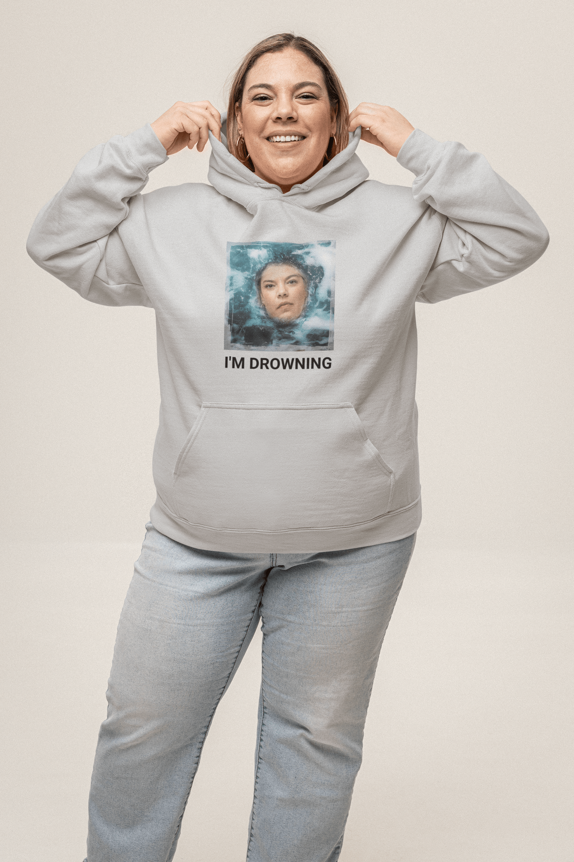 Women Custom Gildan Hoodie (Drowning) - Weave West