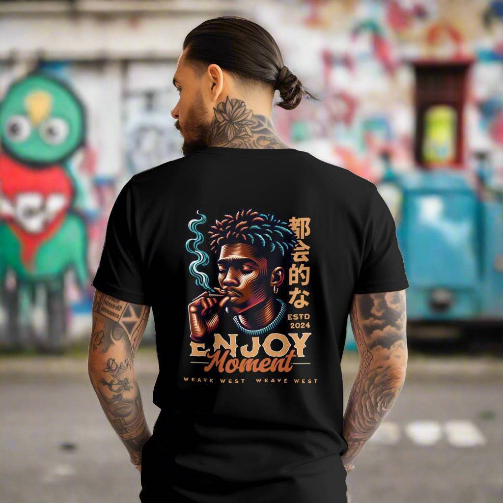 Wrinkle Free Polyester Slim Fit Tee (Enjoy Moment) - Weave West