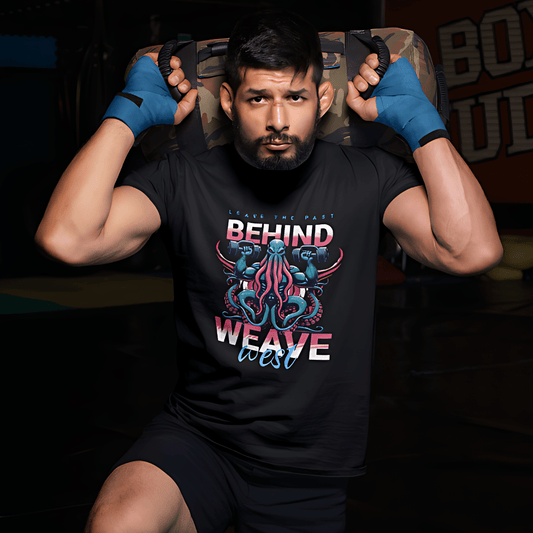 Wrinkle Free Polyester Slim Fit Tee (Leave The Past Behind) - Weave West