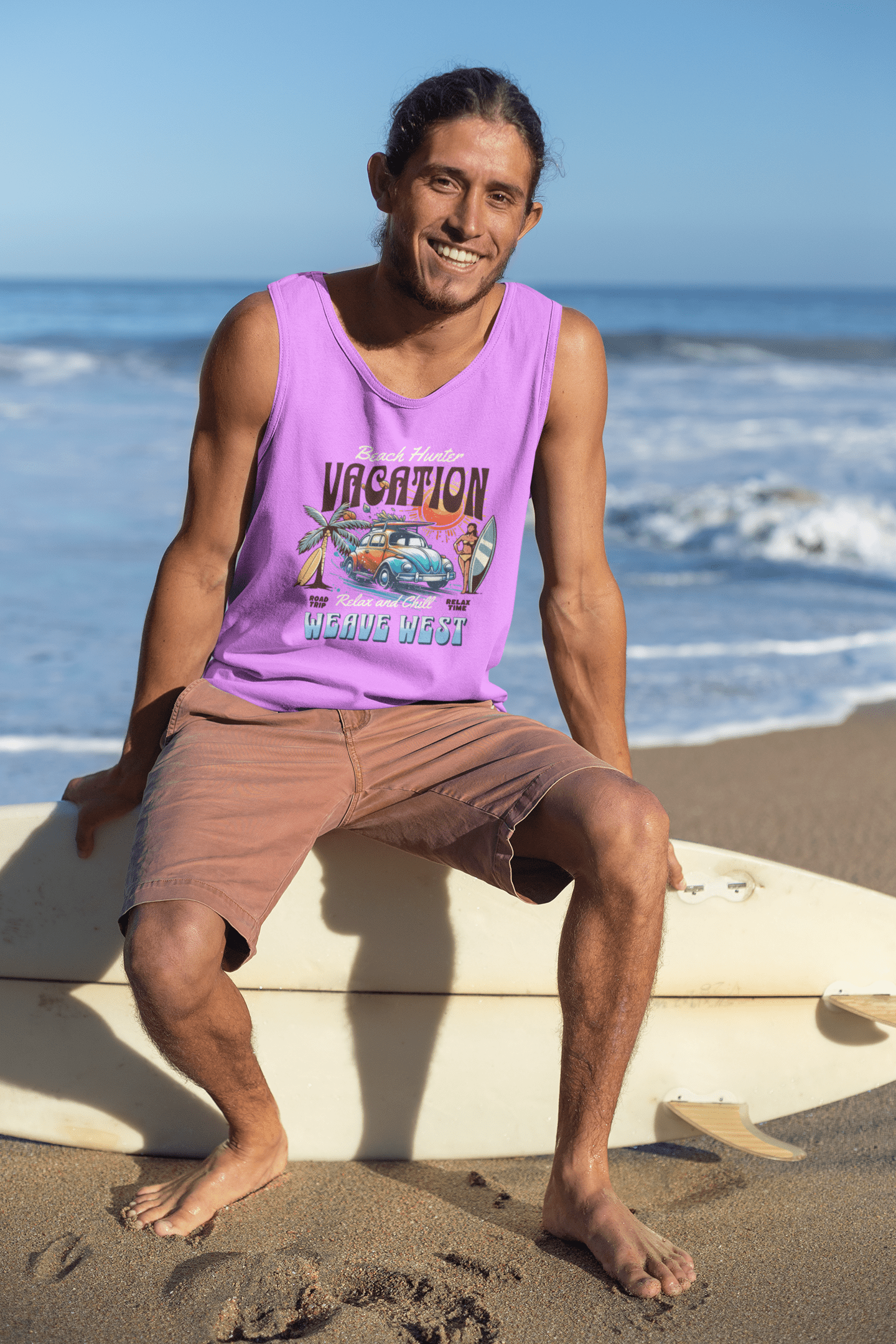 Wrinkle Free Sleeveless Tank (Beach Hunter) - Weave West
