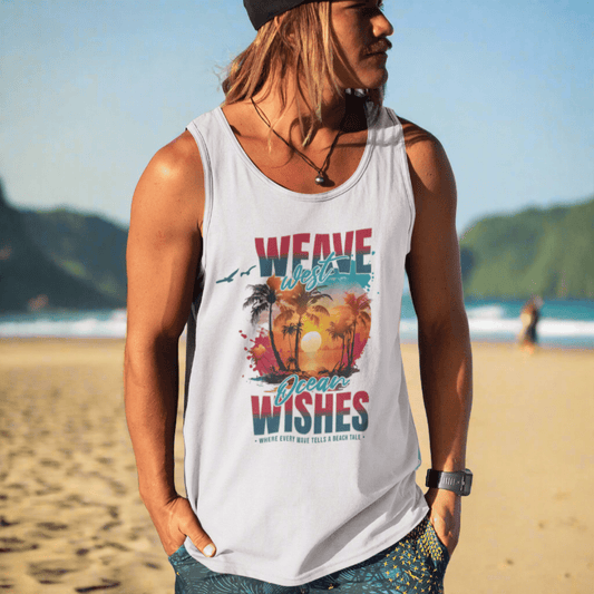 Wrinkle Free Sleeveless Tank (Ocean Wishes) - Weave West