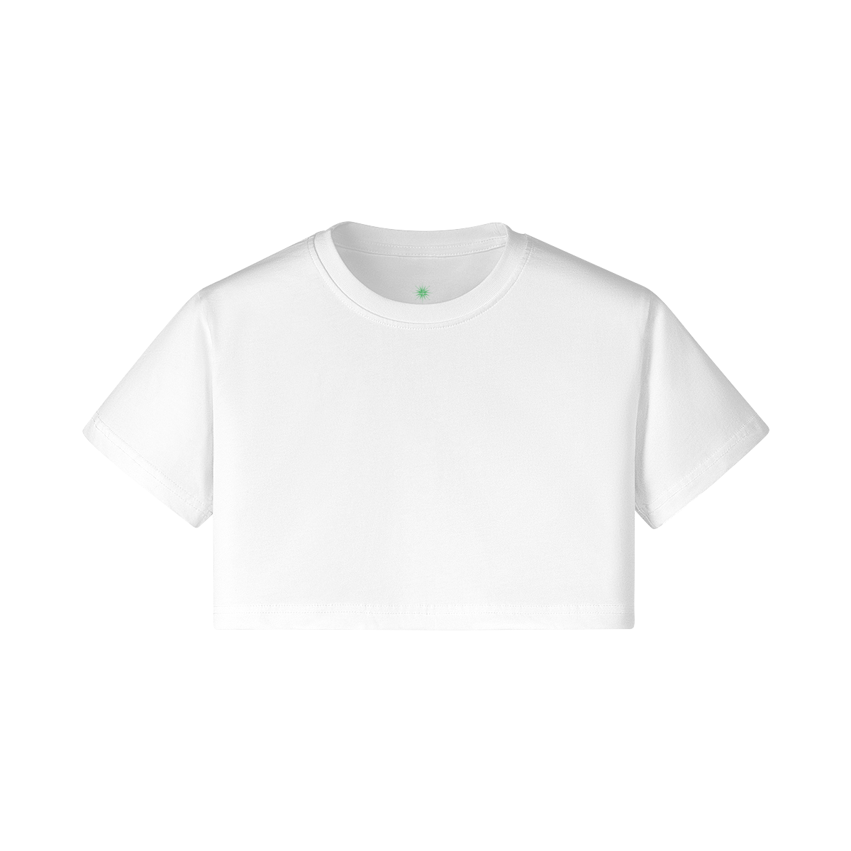 Soft Cotton Loose Crop Top Signature 4 | Loose Crop Shirt - Weave West
